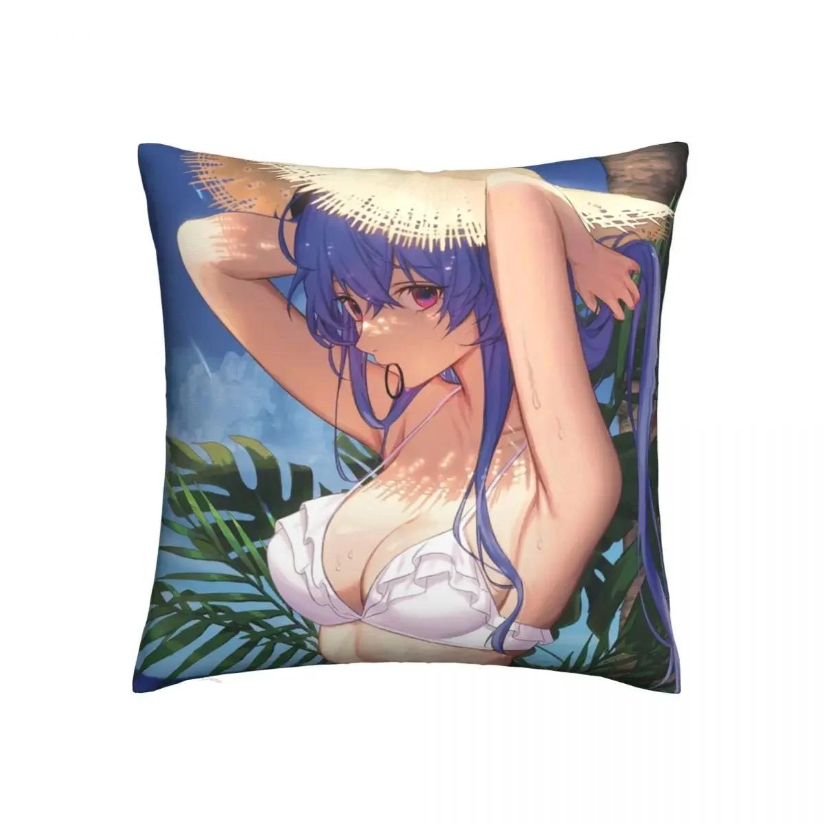 

Genshin Impact Гань Юй Полнолуние Наволочка Печатная ткань Наволочка-подушка Украшения Наволочка Чехол для подушки Дом Квадрат 66x66cm