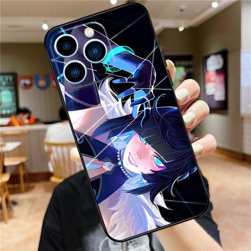 Yelan Genshin Impact Case For iPhone 17 16 15 13 12 11 14 Pro Max Mini Plus 16e 17 Air Bumper Cover Accessories