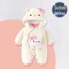 2025 Cute & Cozy Cartoon Winter Rompers: Thickened Cotton Baby Clothes