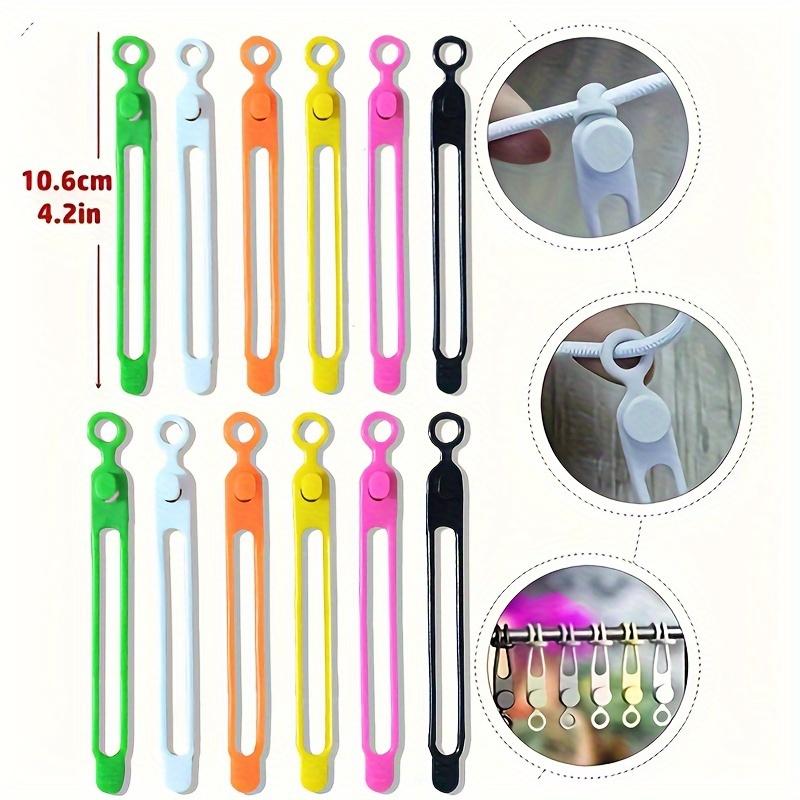 50/20/10/5pcs Silicone Multifunctional Cable Organizer Winder Storage Holder Bag with Zip Tie, Twist, and Clip Functions