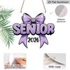 2D Flat Aluminum 2026 Graduation-themed Wall Hanging Is Available in Multiple Sizes and Features A Cute Purple Bow Design, Making It A Perfect Choice