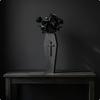 Casket Vase with Cross Wooden Sculpture Goth Gothic Art for Goths, Bedroom, Entryway