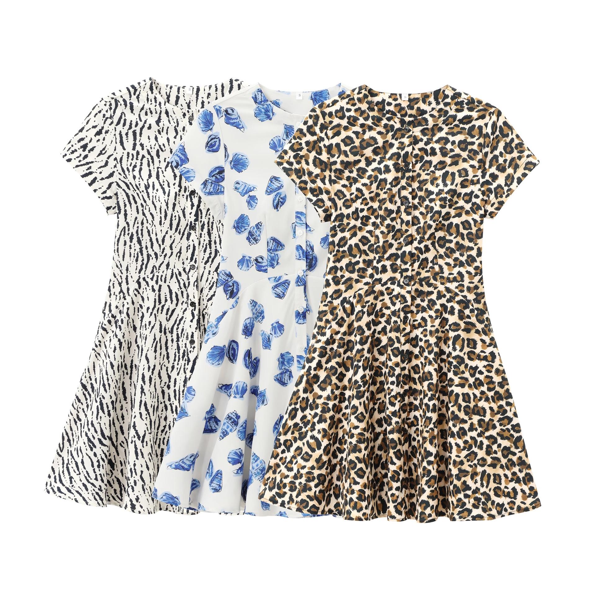 

2025 Summer Women s Ribbed Floral Print Dress - Sexy, Short, Fashionable Medium