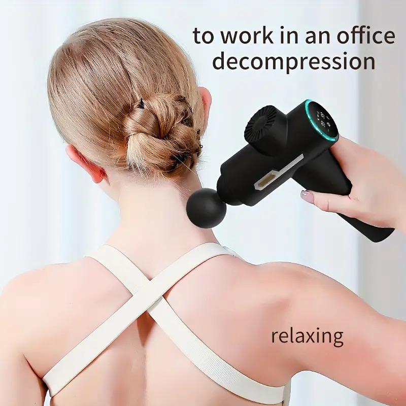 YOSYO Massage Gun, Deep Tissue Massage Gun for Pain Relief, with 8 Massage Heads and 6 Speeds