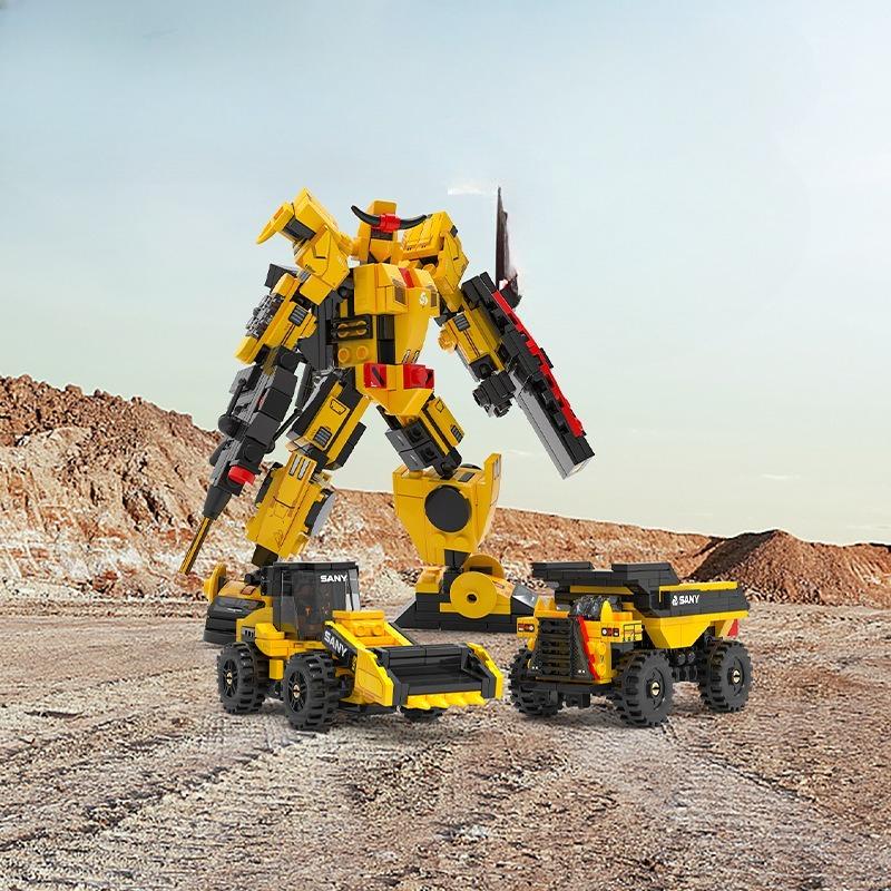 

316 деталей MOC 3-в-1 Механическая серия Строительная техника Бульдозер Строительный блок Игрушка Без коробки