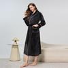 Unisex Flannel Bathrobe: Fleece Lined, Thickened, Plus Size, Autumn/Winter