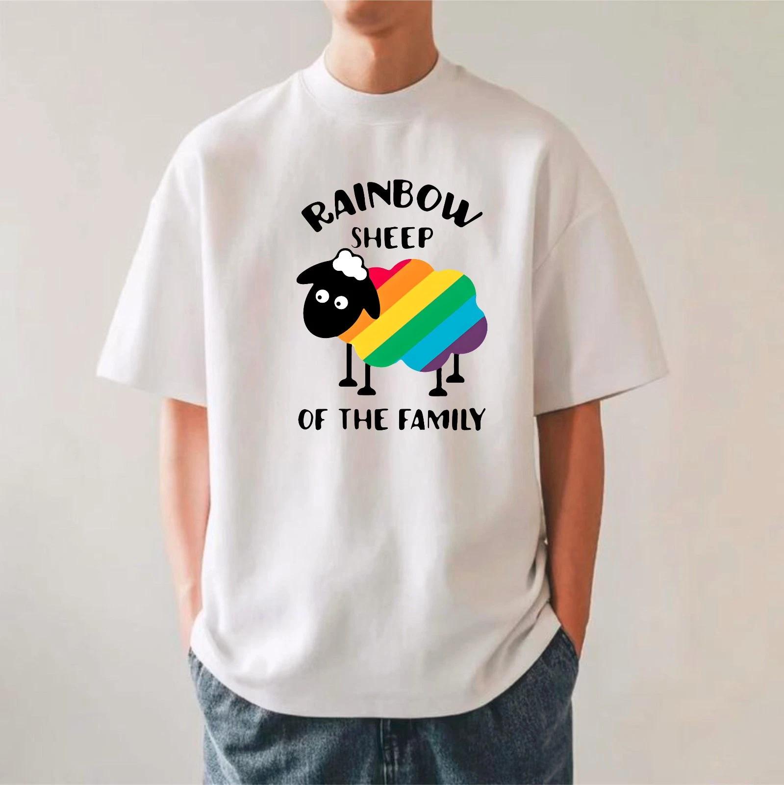 

Rainbow Sheep Of The Family LGBT Gay Pride Day Men s Women s Tee T-Shirt M