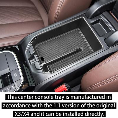 For BMW X3 G01 2018- 2025 2025 2025 and For BMW X4 G02 2019-2025 Console Armrest Storage Organizer Center Conosle Organizer Tray
