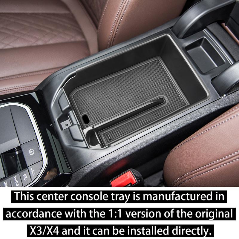 For BMW X3 G01 2018- 2025 2025 2025 and For BMW X4 G02 2019-2025 Console Armrest Storage Organizer Center Conosle Organizer Tray
