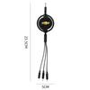 Retractable Car Charger Cable 3 in 1 USB Charging Cord Keychain For Chevrolet Corvette Montana TrailBlazer Silverado Traverse