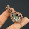 Copper Seraphinite Pendant, 999 Copper Wire Wrapped Gemstone Jewelry, Handmade Pendant, For Thanksgiving