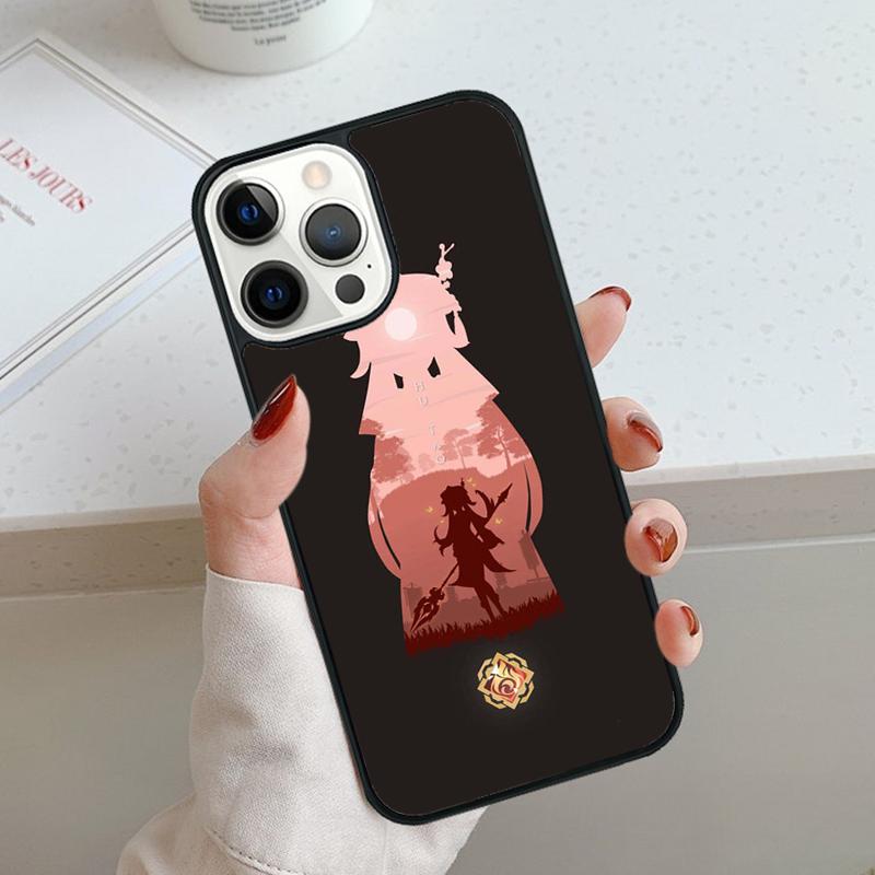 Cartoon Hu Tao Genshin Impact Phone Case For iPhone 17 Air 11 12 13 14 15 16 Pro Max Cover For iPhone 17 Air Max Plus