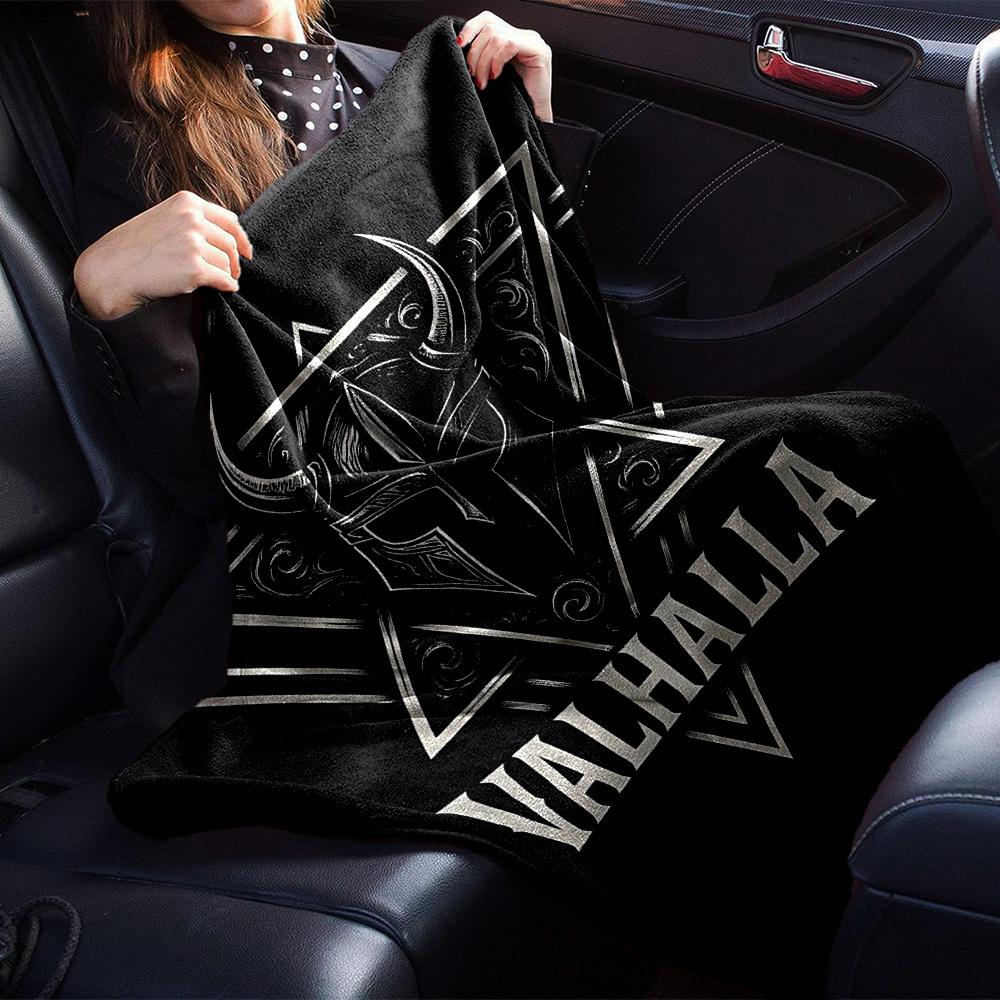 1pc Valhalla Viking Throw Blanket Soft Flannel, Cozy All Season Polyester Perfect for Home, Office