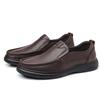 Leather Shoes Men's Cowhide One-pedal Middle-aged Casual Non-slip Soft-soled Driving Dad Shoes Loafers Men