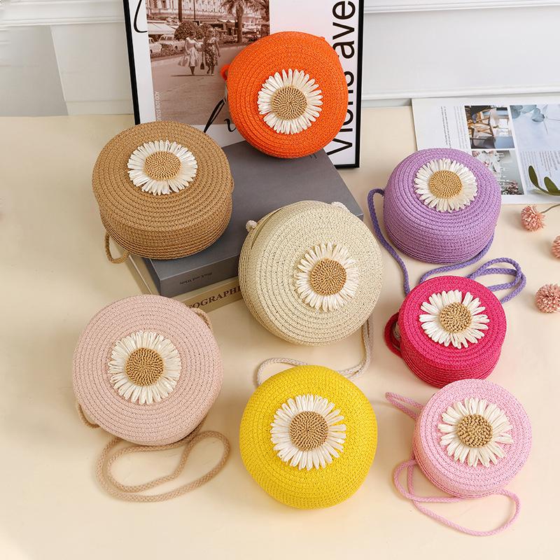 Rustic Raffia Straw Bag Woven Phone Bag Crossbody Female,Beach Straw Small Bag Holiday Style