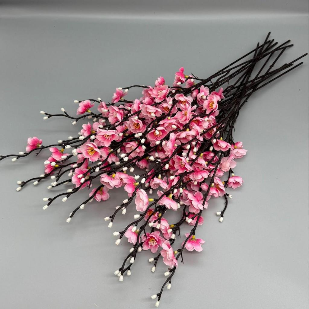 Mini Plum Blossom Silk Flower Arrangement for Home Decor