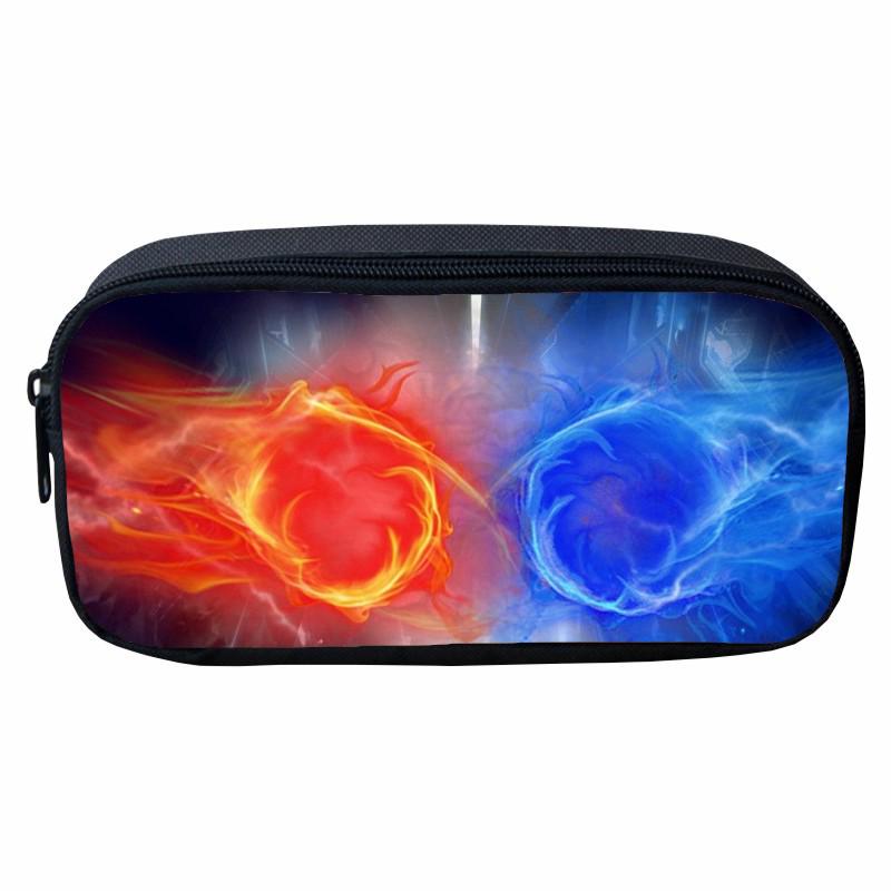 Flame Pattern Pencil Case for Kids - Cartoon Design for Primary School Boys