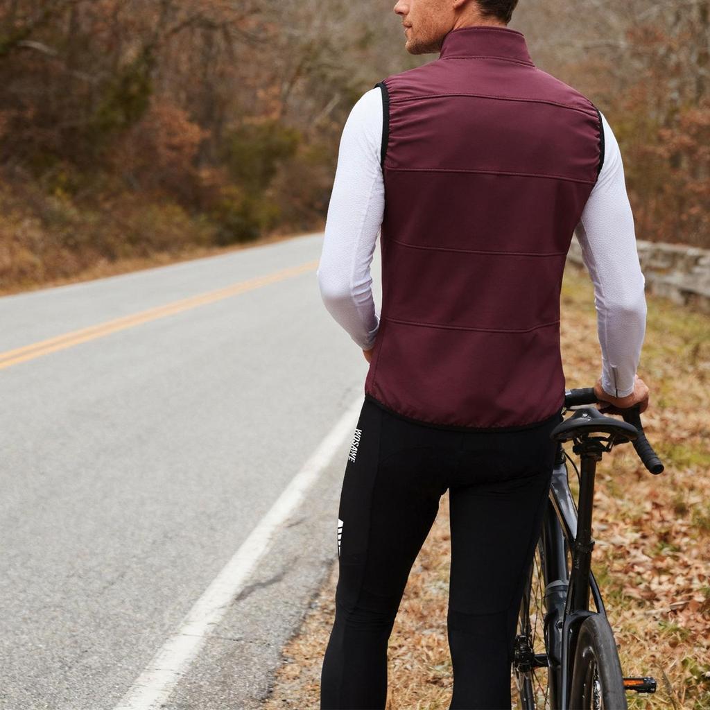 Wosawe Jesienne polarowe kombinezony rowerowe Softshell kolarski bezrękawnik i spodnie Outdoor Sport Odzież rowerowa