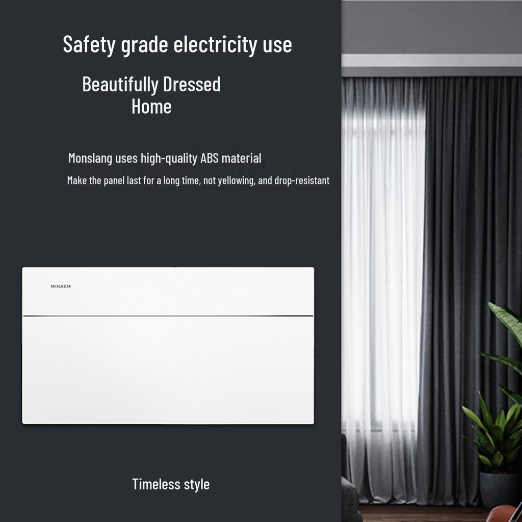 Monslang Surface-Mounted Indoor Distribution Box, 24-Position, High-Value Strong Current Control Box for Household Wiring.