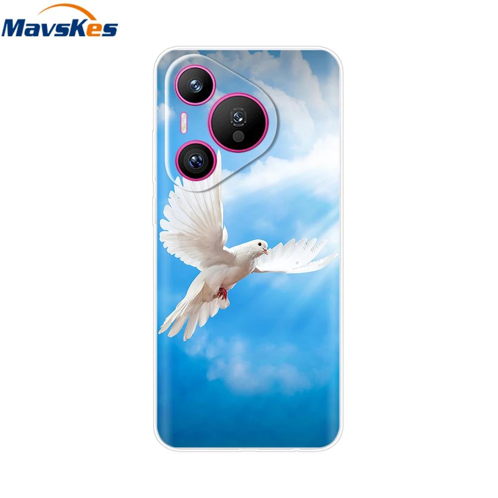 For Huawei Pura 70 Case Cute Cartoon Painted Cover Clear TPU Phone Cases For Huawei Pura 70 Pro+ Plus Pure70 70Pro Soft Fundas
