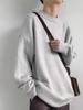 Men's Casual Knit Cardigan - Autumn/Winter, Versatile Solid Color, Trendy Couple Style, Loose Fit, Round Neck