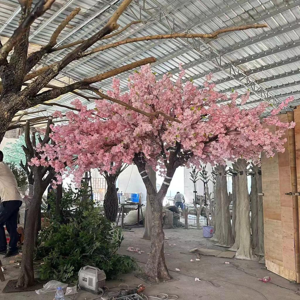 Large Artificial Cherry Blossom Tree for Indoor Display and Landscape Decoration