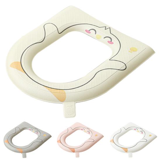 Toilet Seat with Exclusive Handle Easy to Clean EVA Waterproof Material Soft Cushion Cartoon Pattern Non-Slip Toilet Seat Pad