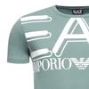 Emporio Armani Ss22 Ea7 Tričko s potiskem písmen, kulatým výstřihem a krátkým rukávem, pánské topy, zelená, 3HPT09-PJ02Z-1858
