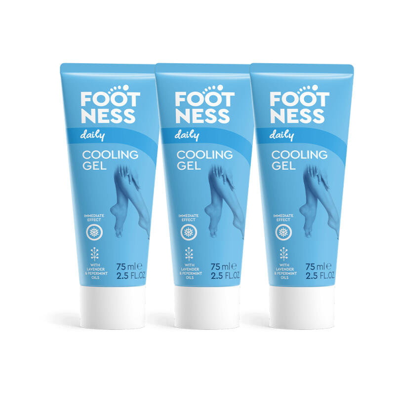 FOOT NESS Гель для снятия отеков ног, спортивный массаж, охлаждающий (3 шт.) 3 pieces