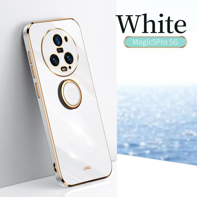 

Чехол для Honor Magic 5 Pro Чехол для телефона Honor Magic5 PGT-N19 Задняя крышка Magic5 Pro Роскошный квадратный чехол-подставка с кольцом-держателем Honor Magic5 Pro