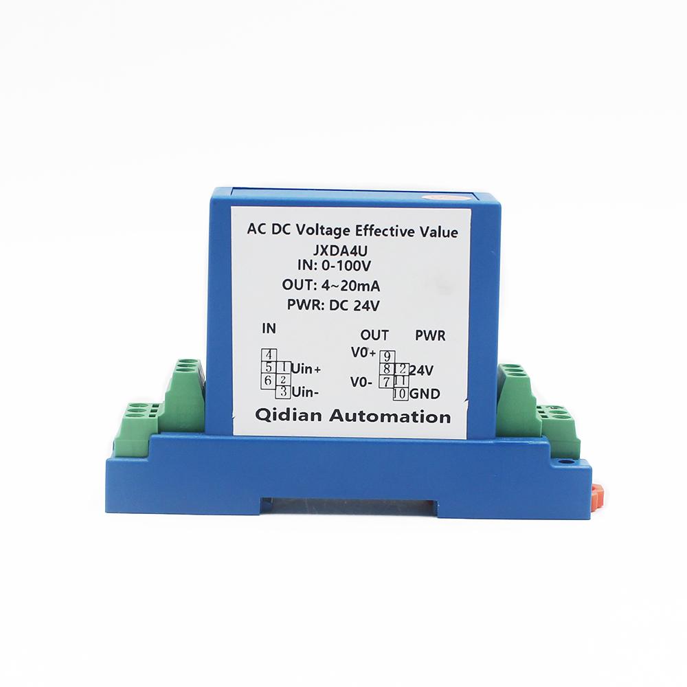 DC Voltage Transmitter 0-75mV 100V 50V Voltage Input 4-20mA Output Volatge Transducer Factory Supply DC Voltage Sensor