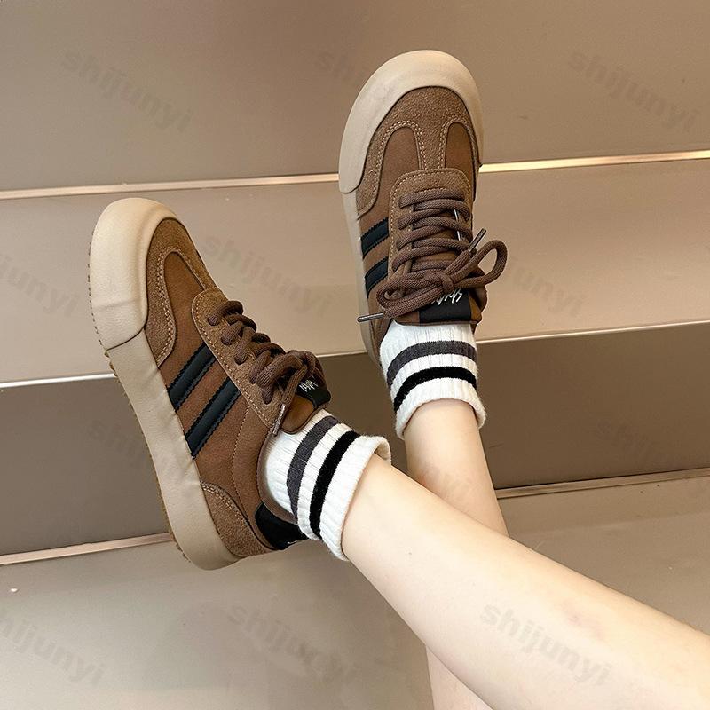 Autumn Women's Casual Sports Shoes 2026 Comfortable Anti Slip Outdoor Vulcanized Shoes Fashion Stripe Platform Zapatos Mujer