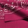 Trifong Bandana Rot Paisley Erwachsene Baumwolle 100% Großes Cashew-Muster Herren Damen Taschentuch 55cm x 55cm Kirsche