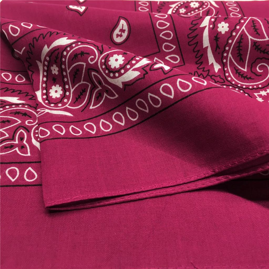 Trifong Bandana Rot Paisley Erwachsene Baumwolle 100% Großes Cashew-Muster Herren Damen Taschentuch 55cm x 55cm Kirsche
