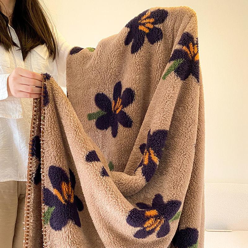 Zesílený jednolůžkový přehoz z korálového fleecu - Kancelářská deka na zdřímnutí & Přehoz na pohovku