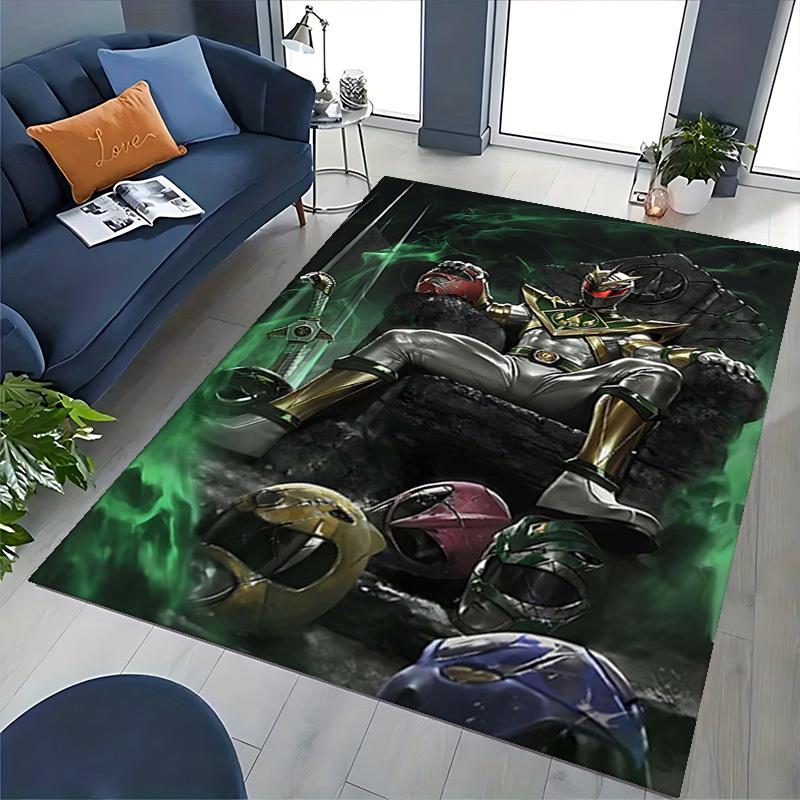 1pc Power Rangers Green Ranger, Office Chair Mat Non-Slip Carpet for Home Decor, Suitable for All Seasons, Office Use, Living Room, Bedroom, Game Room