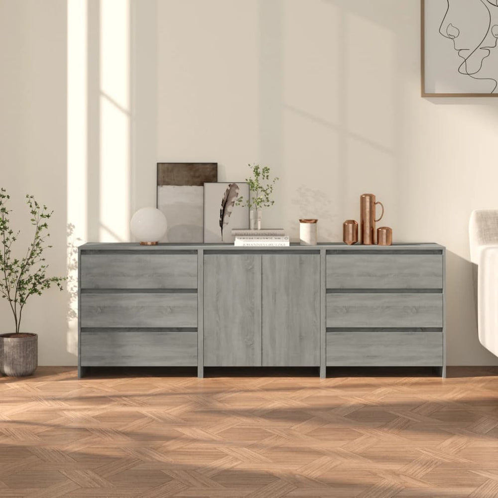 Buffets 3 pcs Sonoma  Bois d'ingénierie