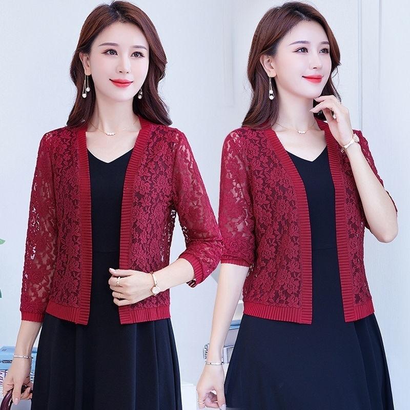 Lace Shawl Summer Short Jacket Cardigan Women's Thin Knitted Top