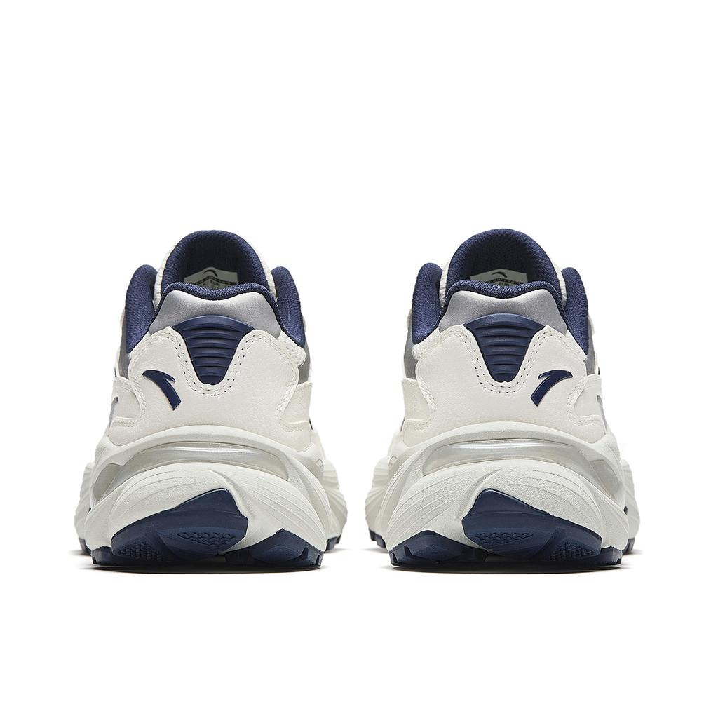 Anta AT802 Cushioning Height Increasing Abrasion Resistant Casual Shoes Women's Ivory White/Silver/New Ink Blue 922618882-6