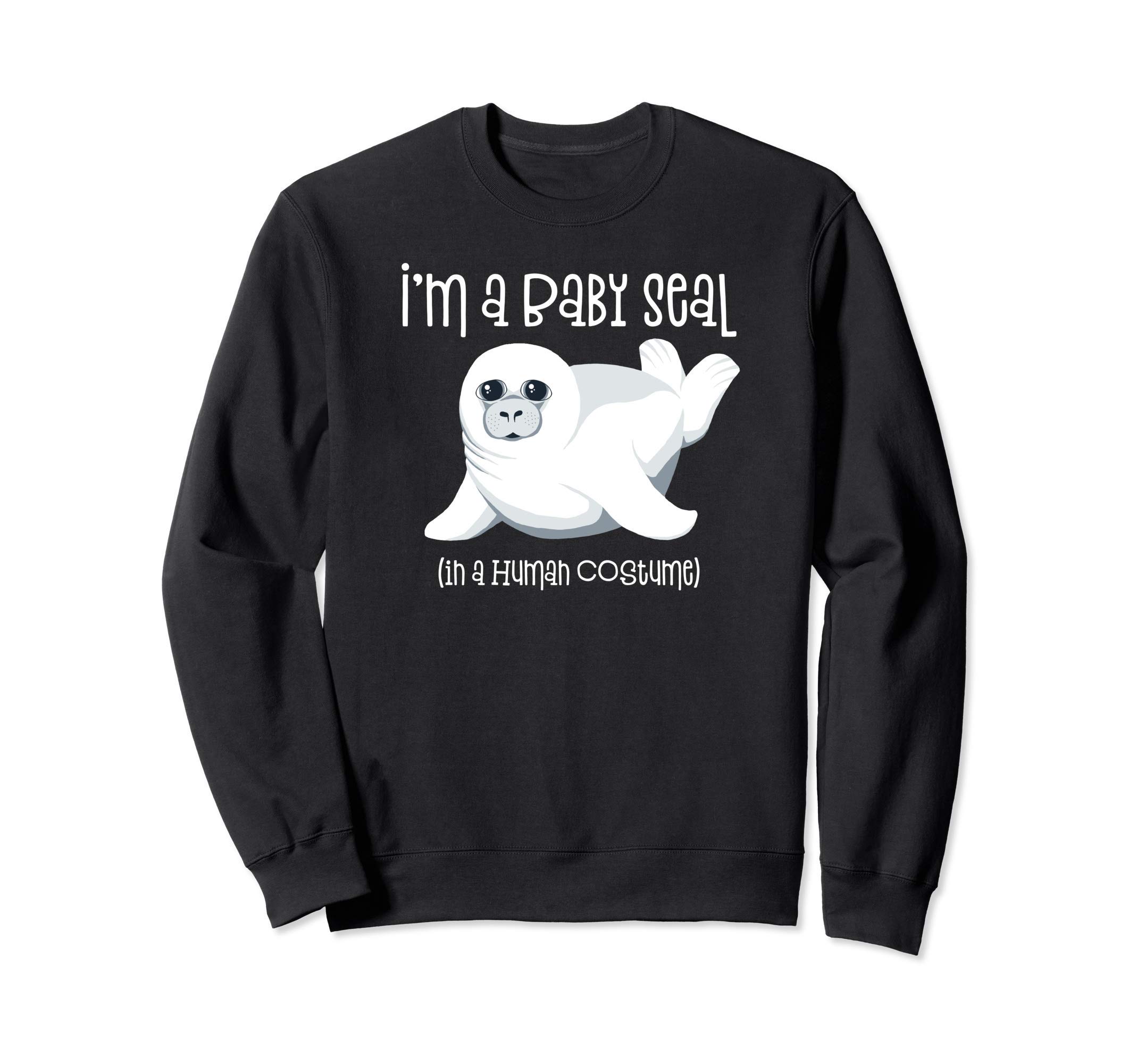

Baby Seal Costume Cute Funny Graphic Seal Sweatshirt чорний