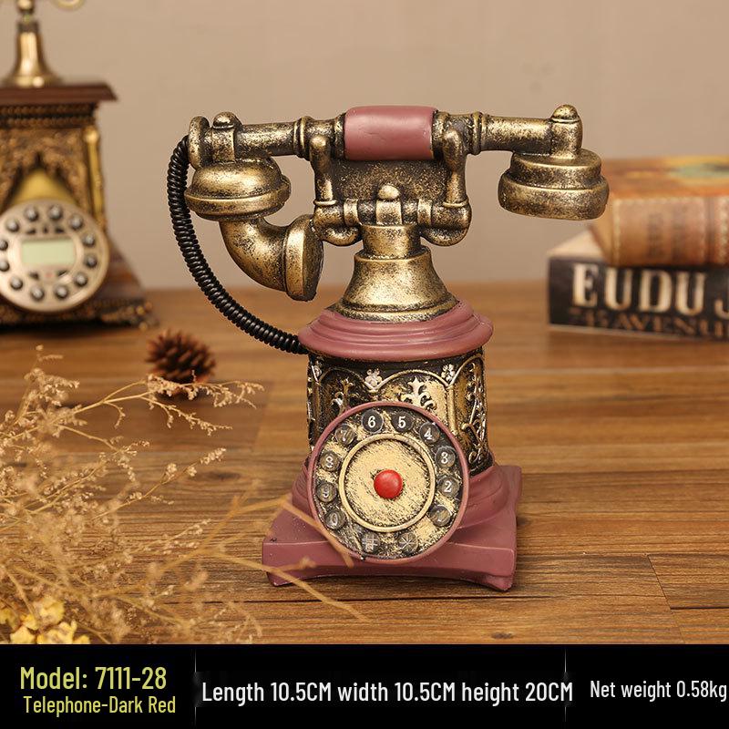 Vintage Nostalgic Telephone Ornaments for Creative Decor and Movie Sets
