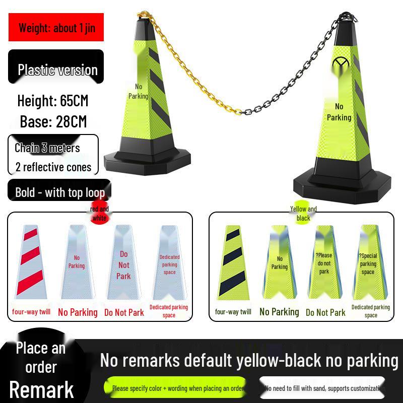 No Parking Zone Reflective Warning Cone