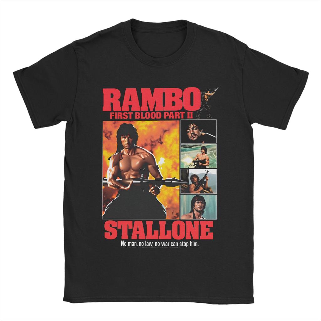 Rambo First Blood TShirt Beach Leisure TShirts Cotton ONeck Plus Size Tees Short Sleeve Vintage Tops