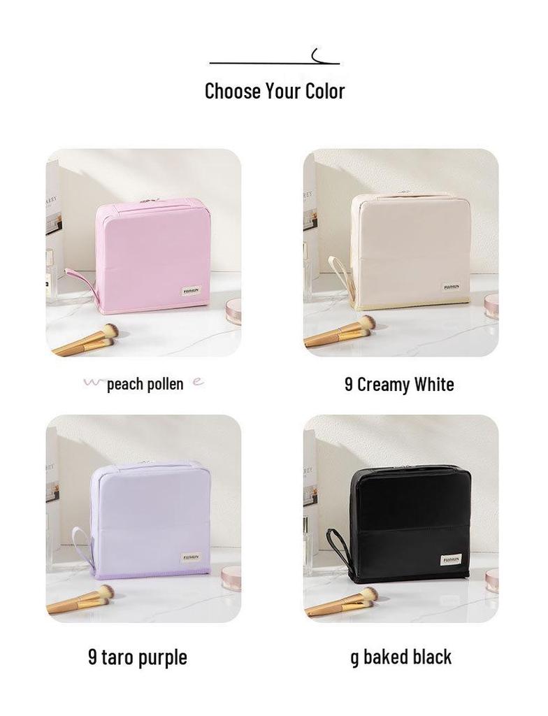 Large Capacity PU Travel Makeup & Pencil Case: Stand-up Bag with Compartments for Brushes & Palettes