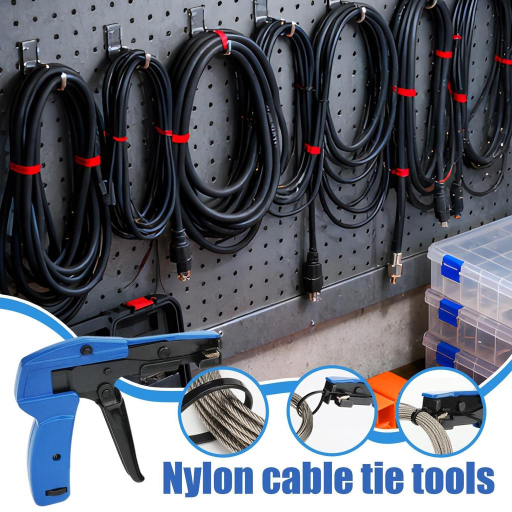 Cable Tie Tool Fasten And Cut Zip Tie Tool With Handle Ergonomic Tightener For Gardening Data Center Car Electronics Automotive