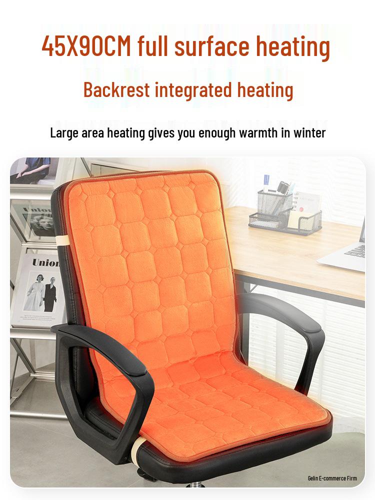 Integrated Heated Seat & Backrest Cushion for Office Chairs - Perfect for Autumn & Winter