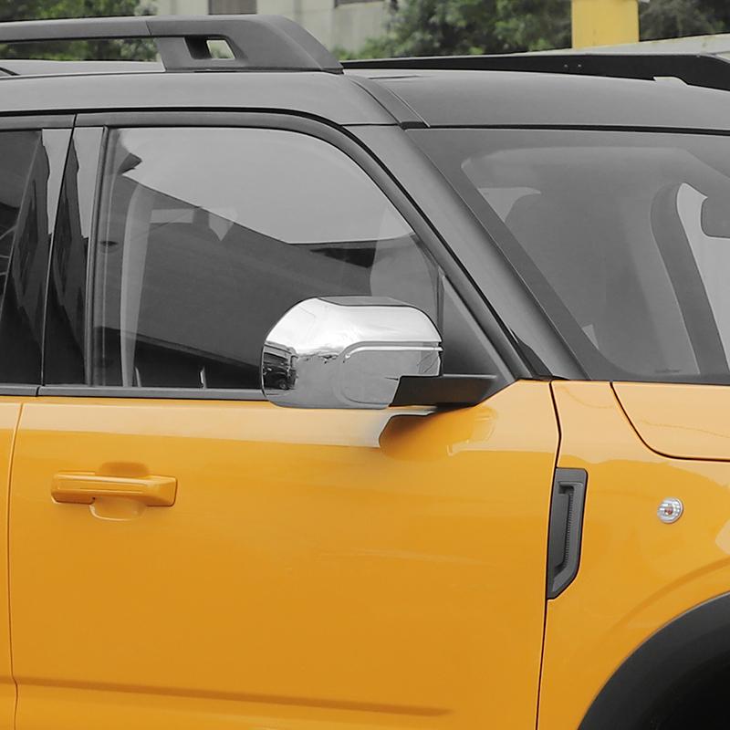 Car Rearview Mirror Decorative Frame Cover For Ford Bronco Sports 2021 Up Car Exterior Accessories , ABS Plastic