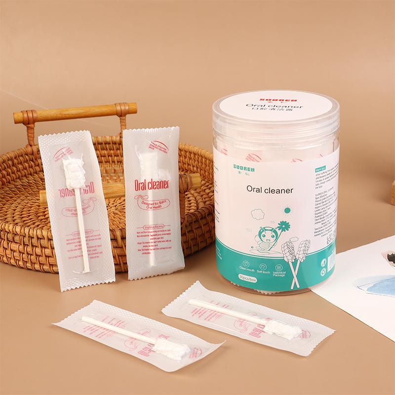 30 Adet/Kutu Bebek Dil Temizleyici Tek Kullanımlık Gazlı Bez Diş Fırçası Kağıt Çubuk Ağız Temizleyici Fırça Yenidoğan Ağız Bakımı Çubuk Diş Bakımı