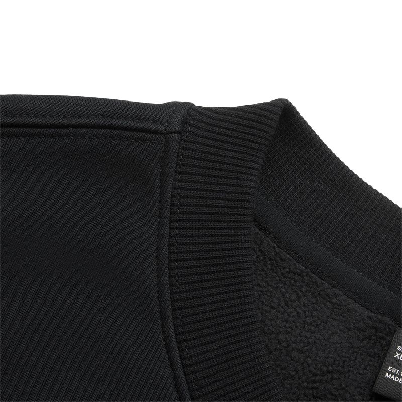 Li Ning Sweatshirts Unisex Black Crew Neck Moderate AWDVP43-1