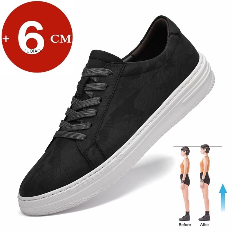Breathable Outdoor Elevator Sneakers Men Shoes PU Leather Height Increasing Casual Shoes Walking Footwear Men Lift Sports Shoes
